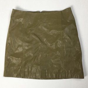 Free People Vegan Leather Modern Femme Mini Skirt